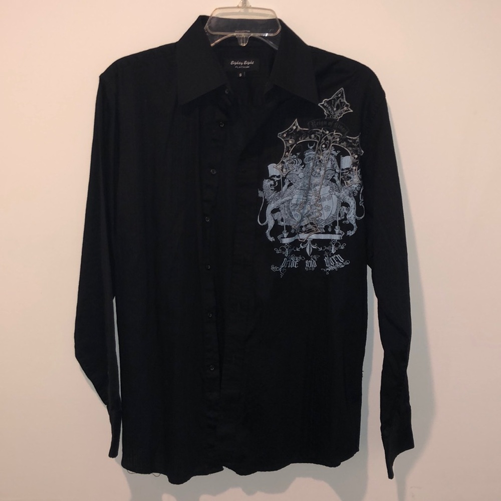 Casual Black Button Down